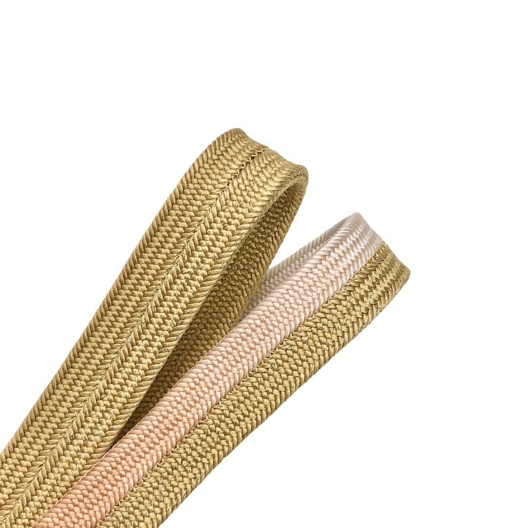 和装小物 帯締め 正絹 江戸組紐 五嶋紐 平組紐 香色 C-6643