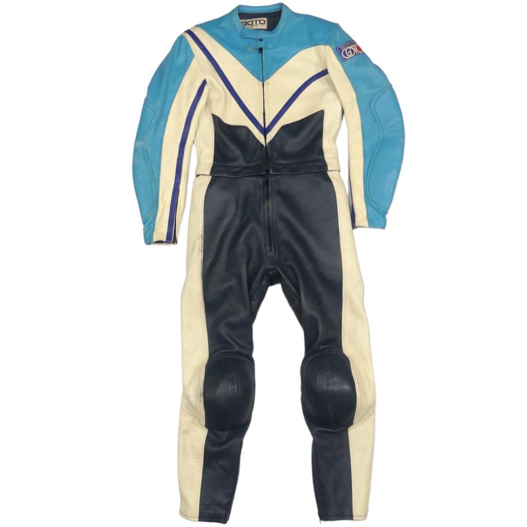 レザーレーシングスーツ 本革 ツナギ M バイクウエア セパレート X7174