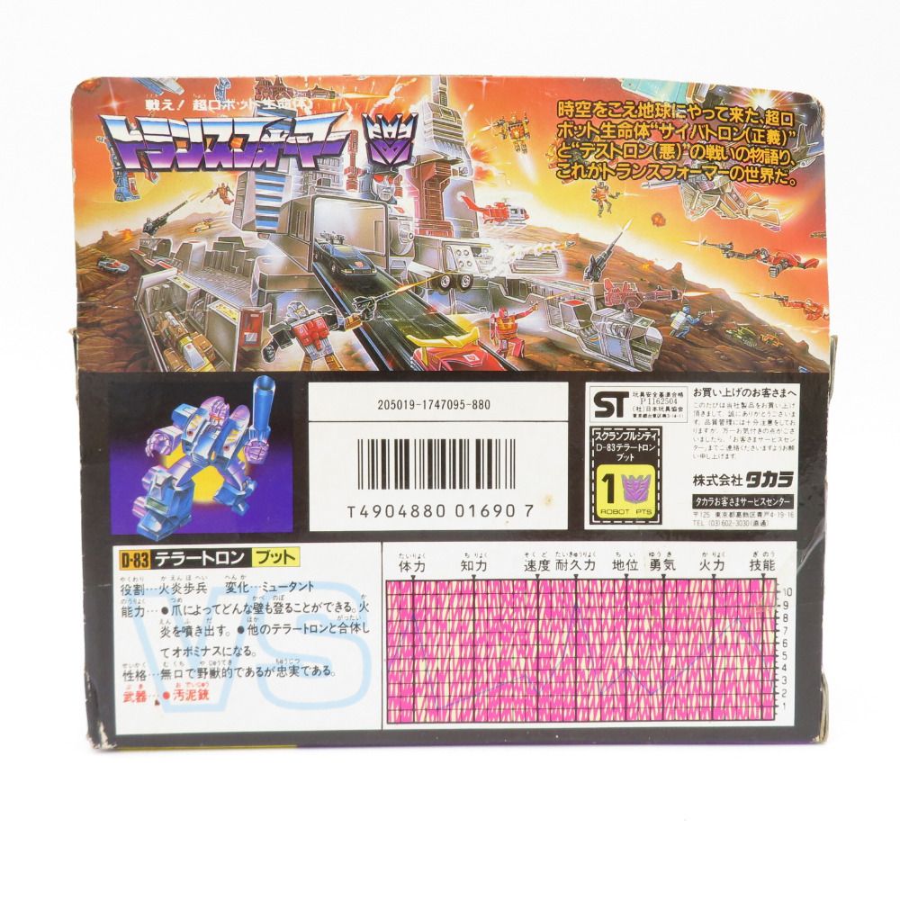 Takara Tomy - トランスフォーマー スクランブルシティ D-83 ブット 当時物 TAKARA タカラ おもちゃ・玩具 トランスフォーマー スクランブルシティ D-83 ブット 当時物