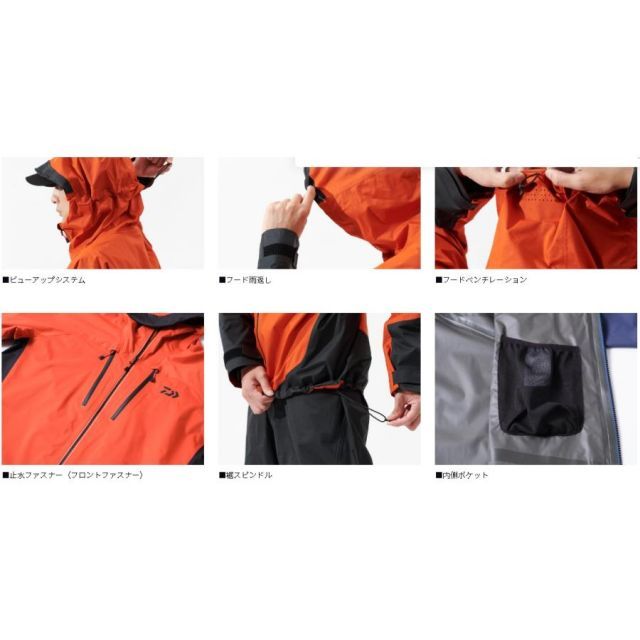 ダイワ DR-3025 RAINMAX?アングラーズライトレインスーツ ブラック M