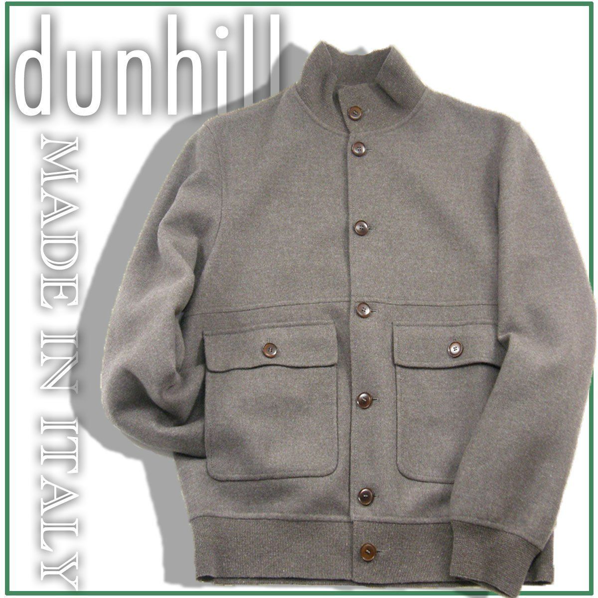 新品】 dunhill / ダンヒル カシミヤ混 ブルゾン イタリア製 アウター カシミヤ カシミア ダブルフェイス ウール ミルクココア グレー  コンビカラー フルボタン Dunhill 秋冬 - メルカリ