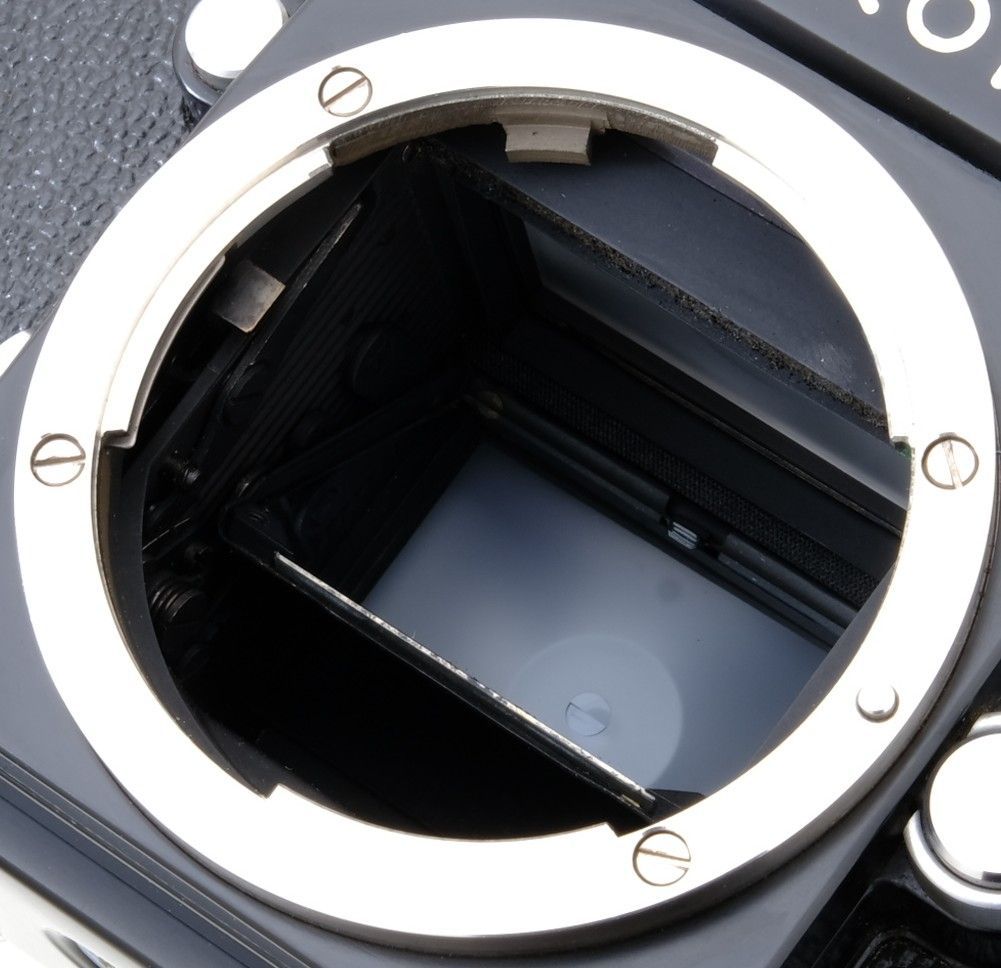  ニコン Nikon F アイレベル 光学マーク 富士山マーク付 ブラック ボディ レザーケース付 一眼レフカメラ(フィルム) フィルムカメラ