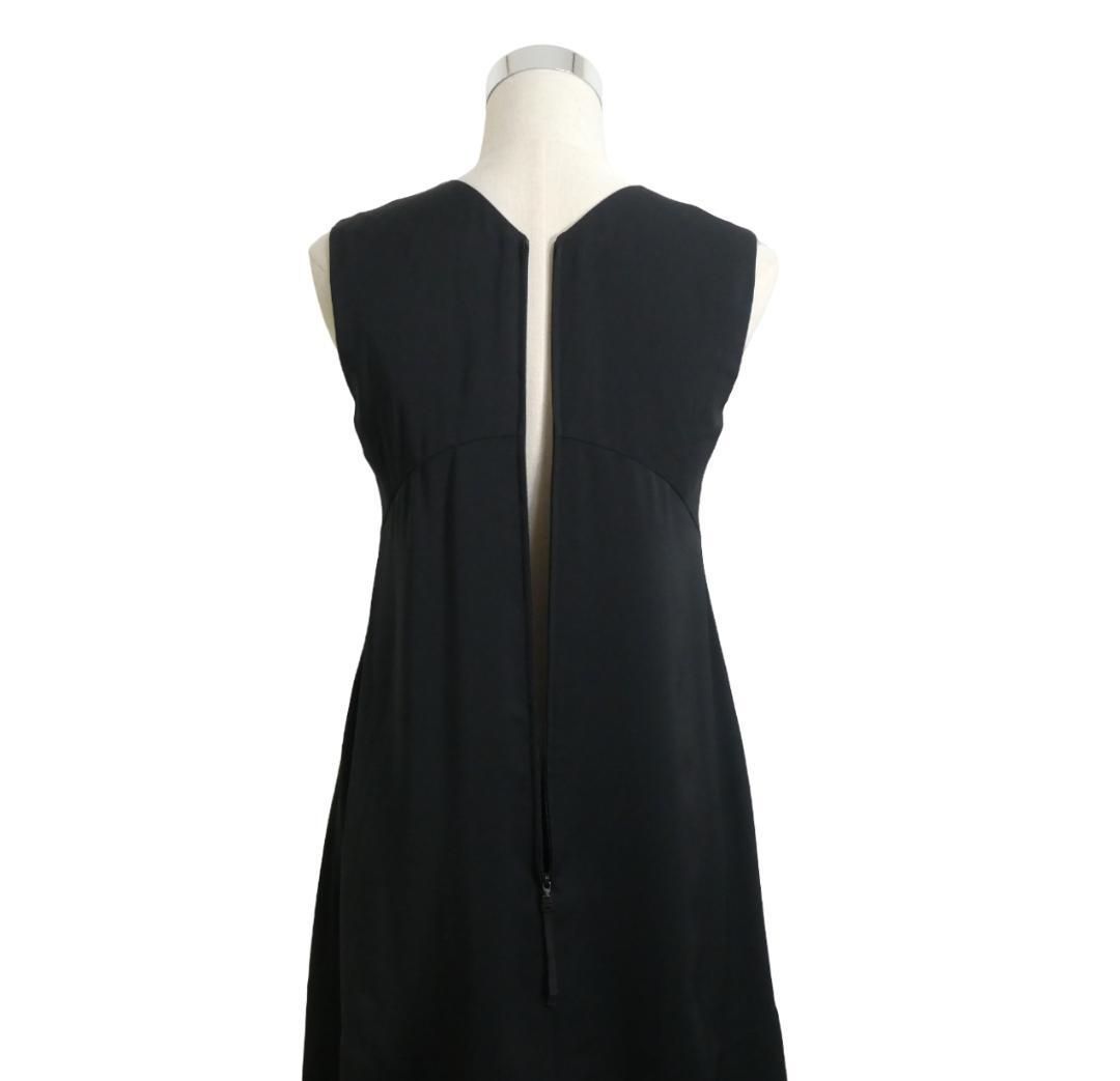 極美品 FOXEY NEWYORK フォクシー ワンピース ノースリーブ リボン V