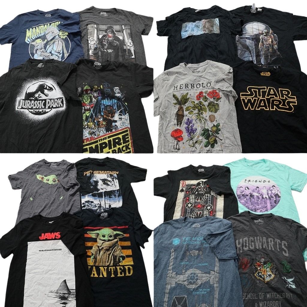 古着卸 映画 ドラマ 半袖Tシャツ 16枚セット メンズ Ｓ フレンズ スターウォーズ ジョーズ 古着 NA0168