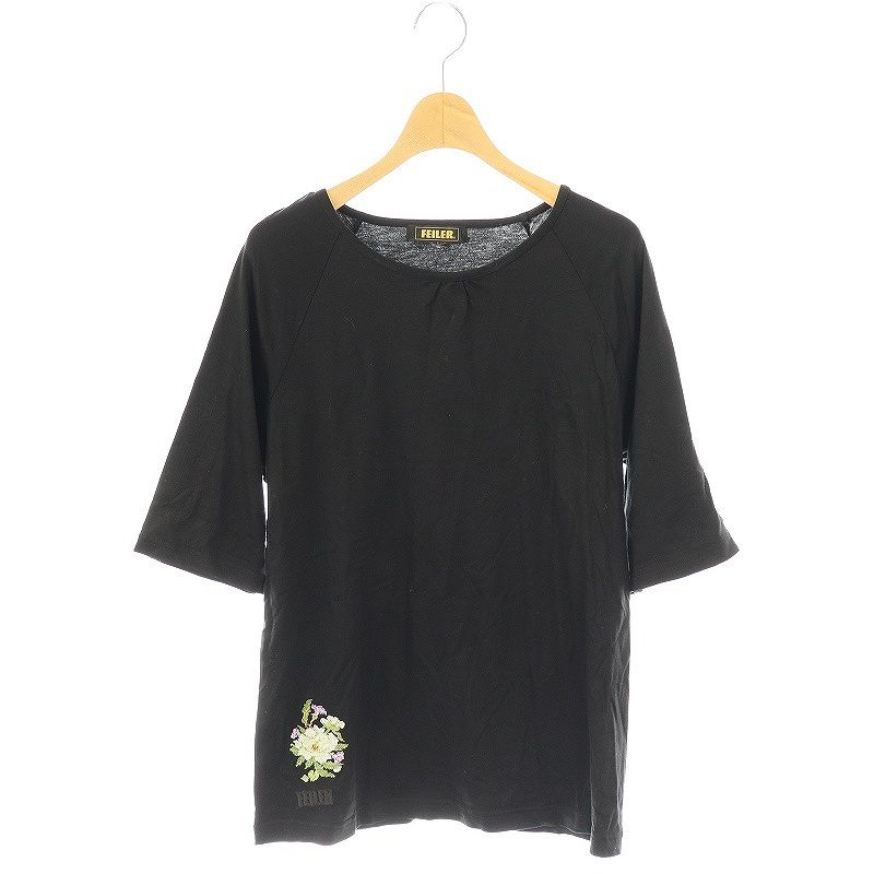稀少！FEILER フェイラー フラワー刺繍入りフリルカットソー Tシャツ FEILER レディース フリル フラワー Tシャツ カットソー - メルカリ