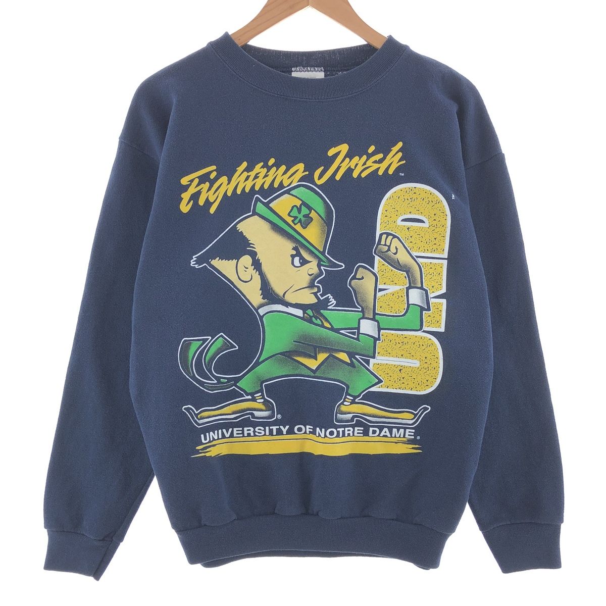 古着 TNT FIGHTIN' IRISH ノートルダム大学ファイティングアイリッシュ カレッジスウェットシャツ トレーナー USA製 メンズM/taa001429