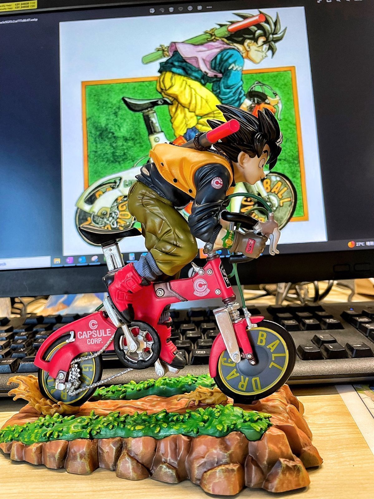 ドラゴンボール 孫悟空 自転車 フィギュア