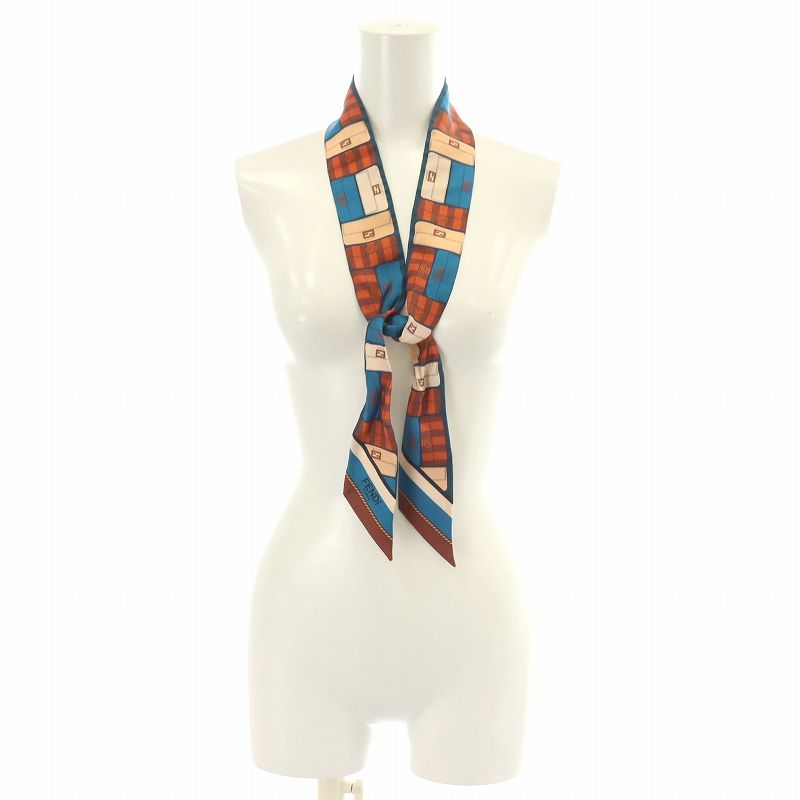 フェンディ FENDI スカーフ バンダナ 絹 シルク ラッピー 総柄