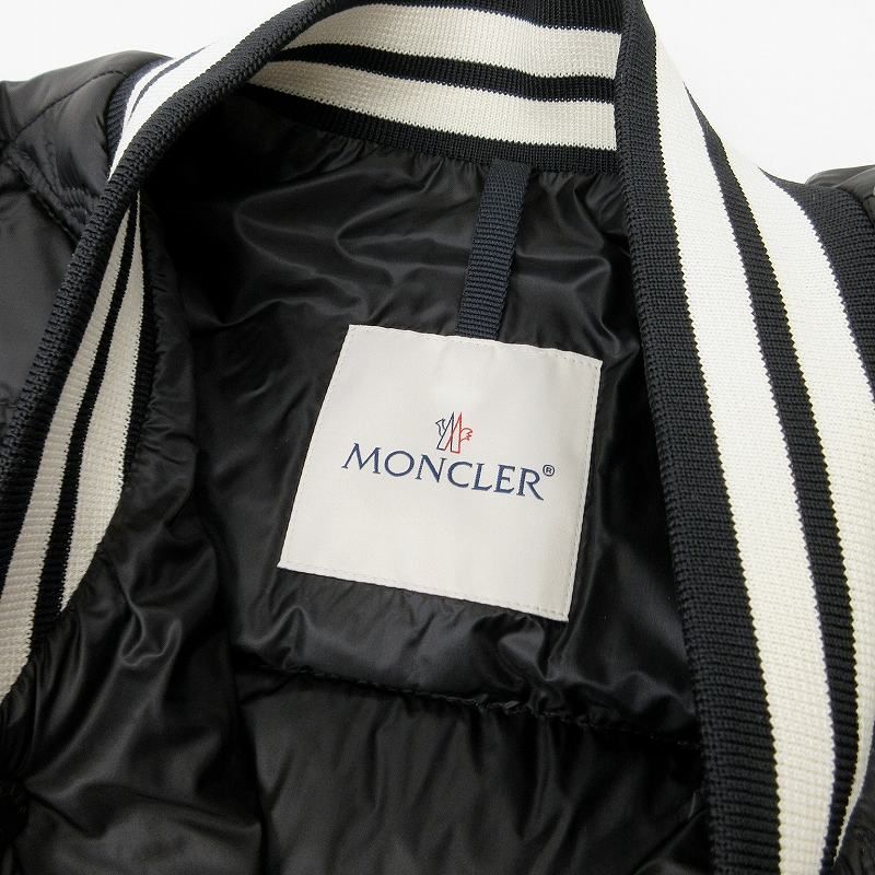 モンクレール MONCLER 美品 AUBURN ラムレザー切替 スタジャン