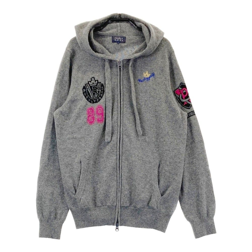 【未使用】パーリーゲイツ　カシミヤセーター　ニット　カシミヤ100% 紫　5 値下パーリーゲイツ カシミヤ セーター ブルー 値下パーリー