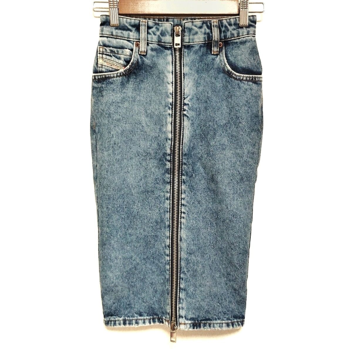 DIESEL デニムタイトスカート 24 DIESEL(ディーゼル) スカート サイズ24 レディース美品 - ブルー
