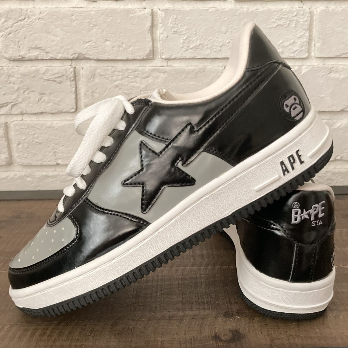 airforceBAPE STA エナメル黒