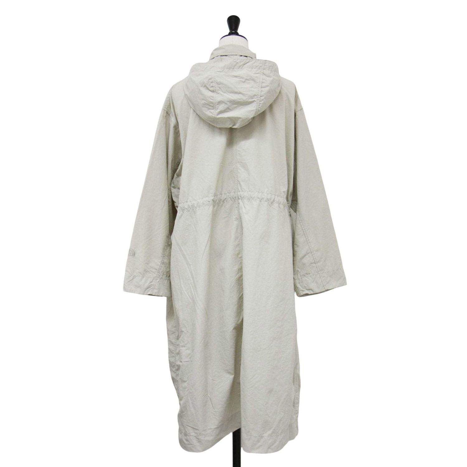 THE NORTH FACE ザ ノースフェイス コート アイボリー サイズ S ロールパック ジャーニーズ コート NPW22360 Rollpack Journeys Coat 膝丈 フード ギャザー スナップボタン レディース