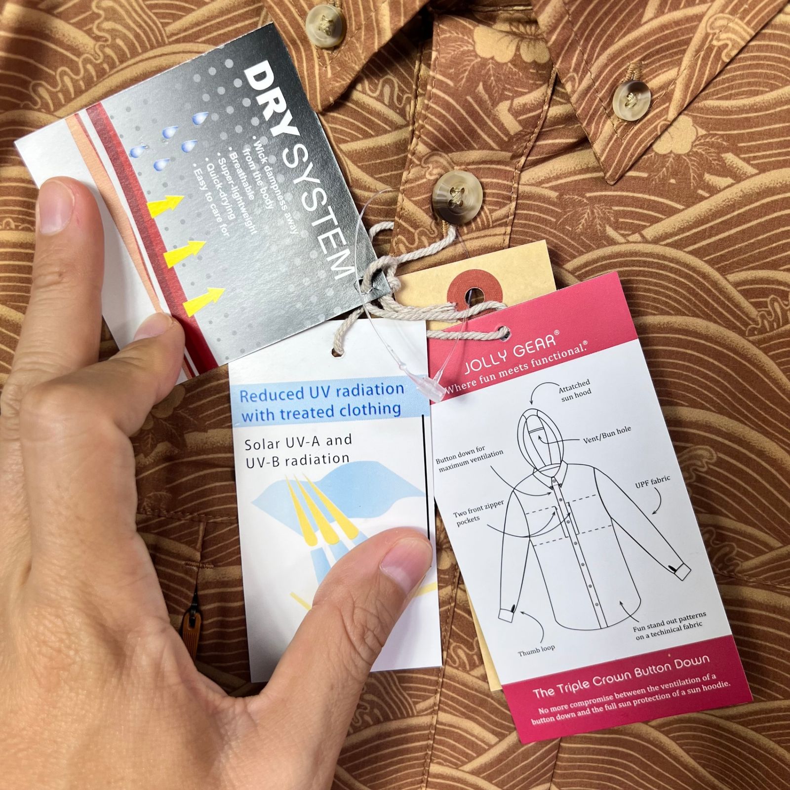 Women s L ブラウン系 Jolly Gear ジョリーギア トリプルクラウン ボタンダウン ロングスリーブ TRIPLE CROWN BUTTON DOWN LONG SLEEVE G en Waves ポリエステル ウェ