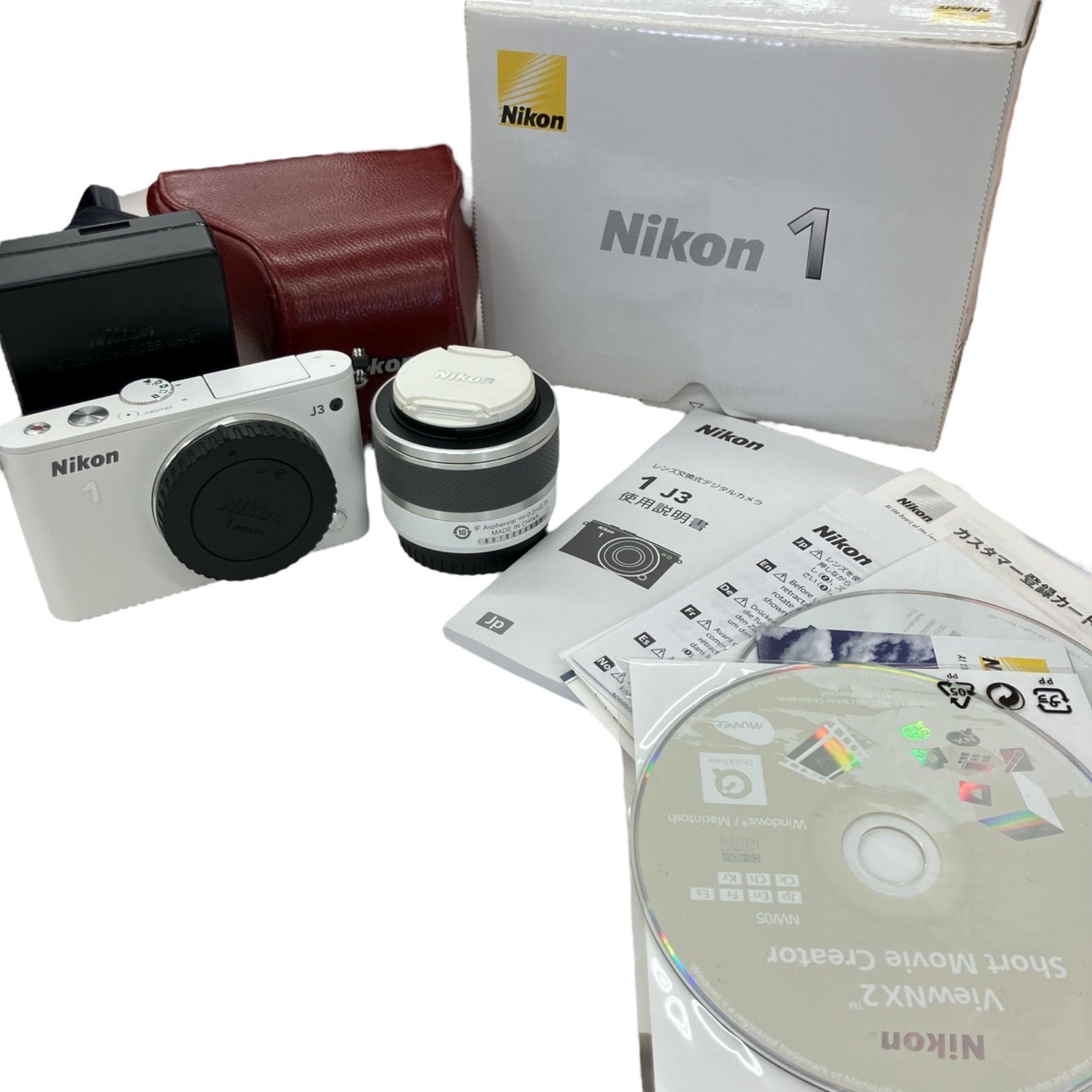 186000 現状品 Nikon ニコン ミラーレス一眼 Nikon 1 J3 ホワイト 