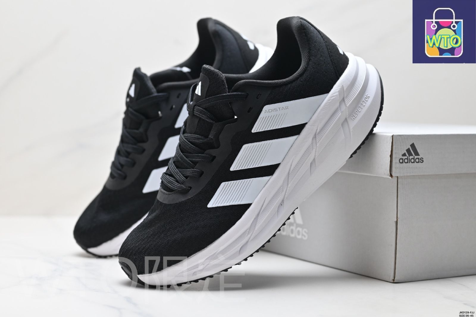 Adidas アディダス 新モデルの男子用マラソン用耐摩耗クラシックスポーツランニングシューズ-WTO輸入1