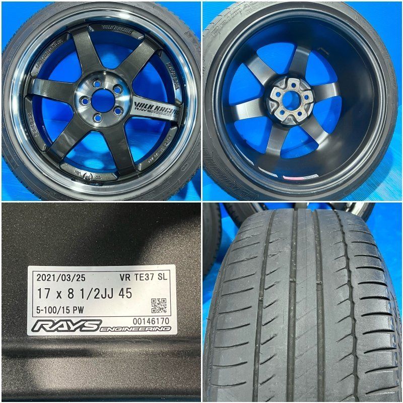 美品 RAYS VOLKRACING TE37 SL 17インチ 8.5J+45 5H100 軽量