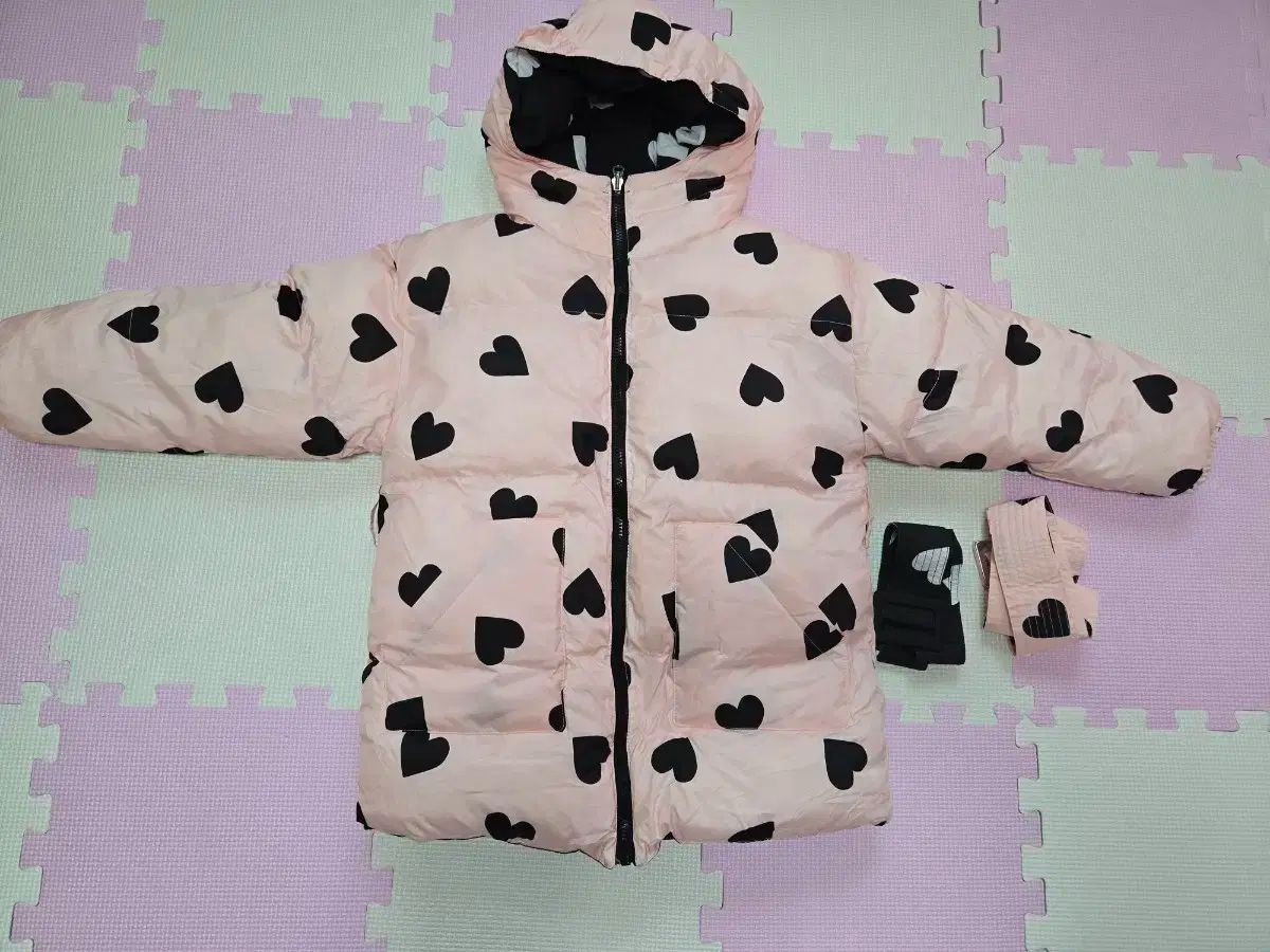  モアモ ハート リバーシブルダウン 140 その他 ジャケット ブルゾン