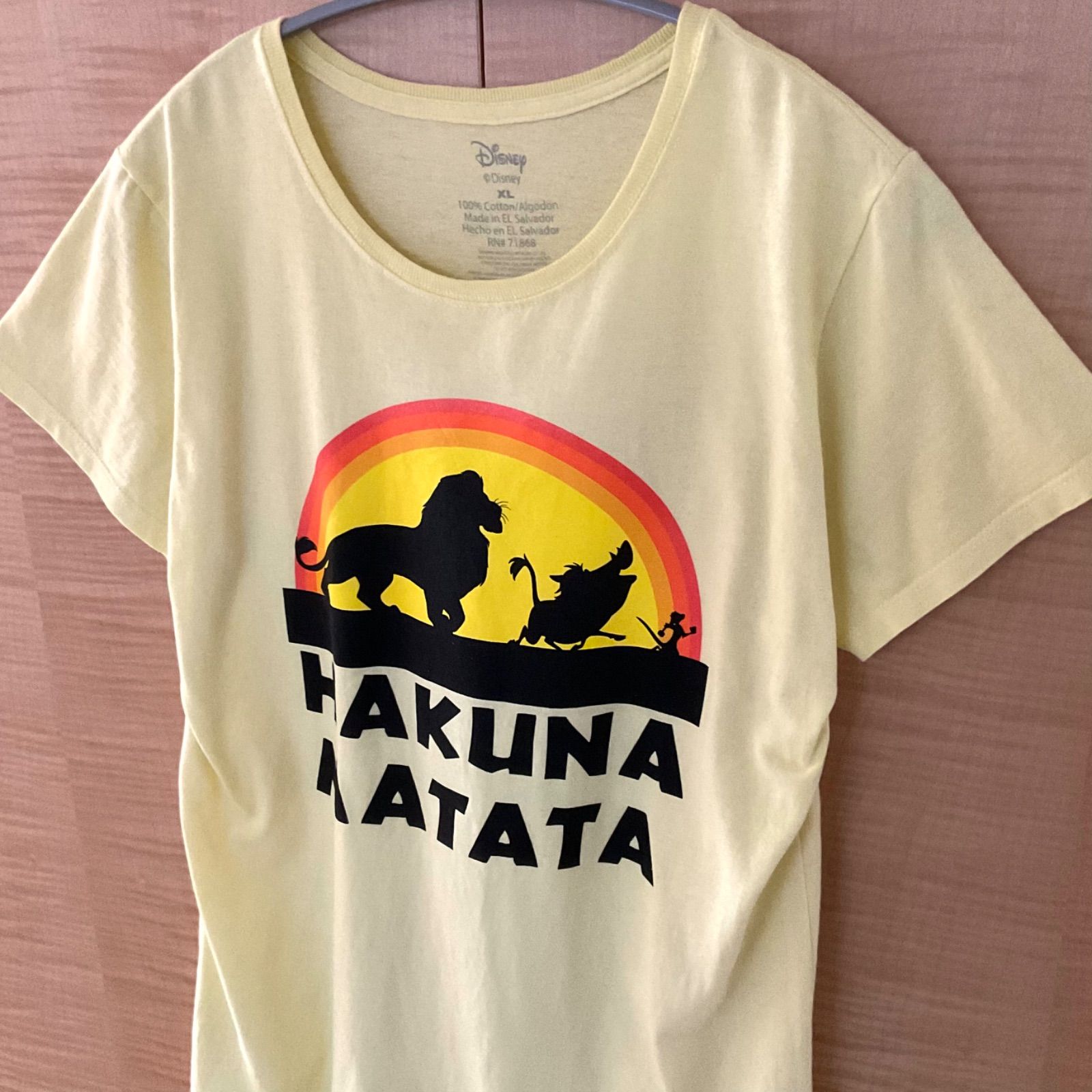 US古着 ライオンキングLION KING シンバ ティモン プンバァ Disneyディズニー半袖tシャツ黄色XL - メルカリ