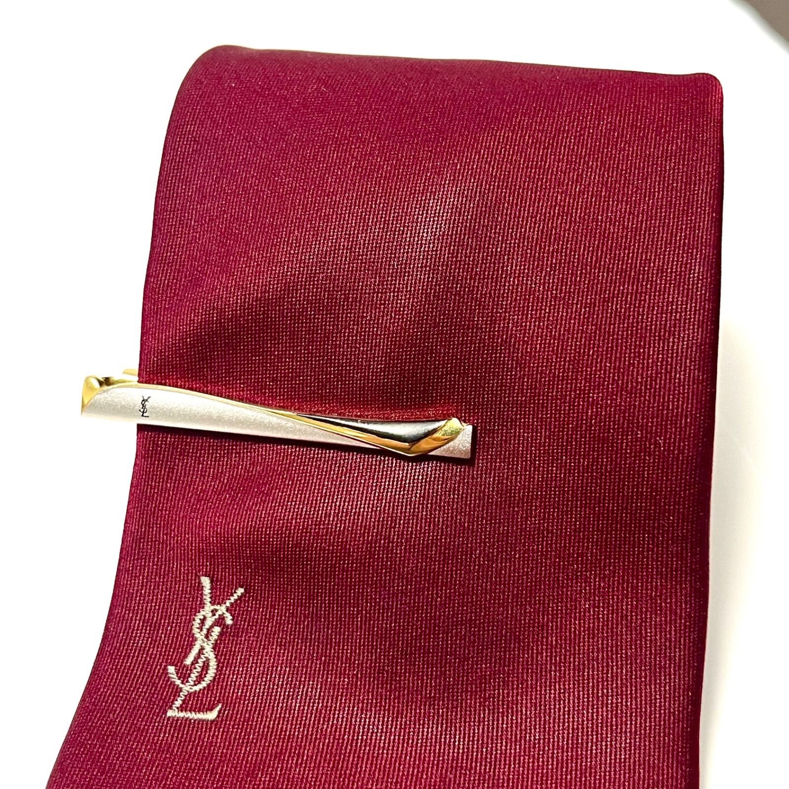 極美品 YVES SAINT LAURENT イヴ・サンローラン ネクタイ-