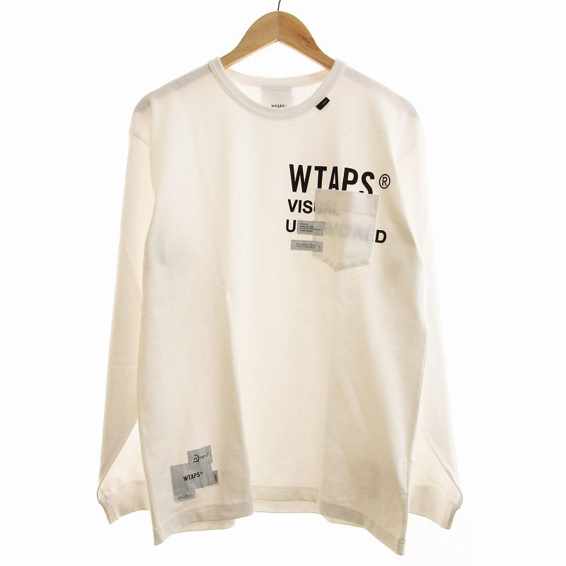 ダブルタップス WTAPS 21SS INSECT LS Tシャツ カットソー 長袖 ロゴプリント 02 白 ホワイト 211ATDT-CSM17  /NY - メルカリ