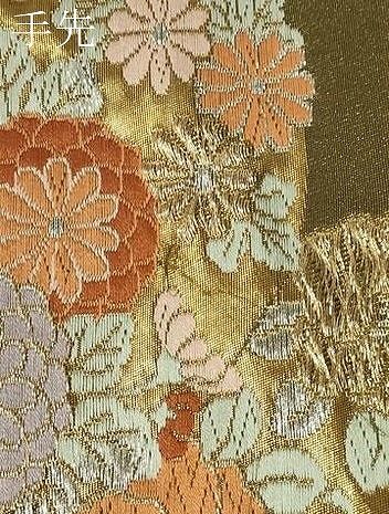 平和屋着物▽六通柄袋帯 唐織 籬草花丸文 金銀糸 正絹 逸品 CAAZ0040dy