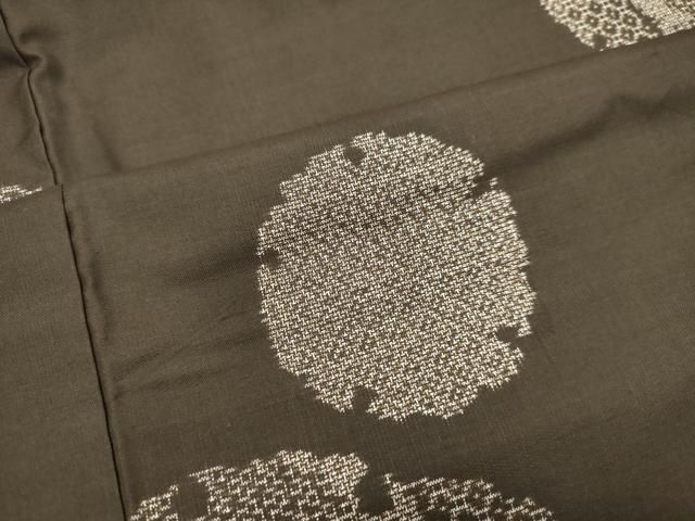 平和屋着物○本場大島紬 9マルキ 地空き 雪輪重ね文 正絹 逸品  