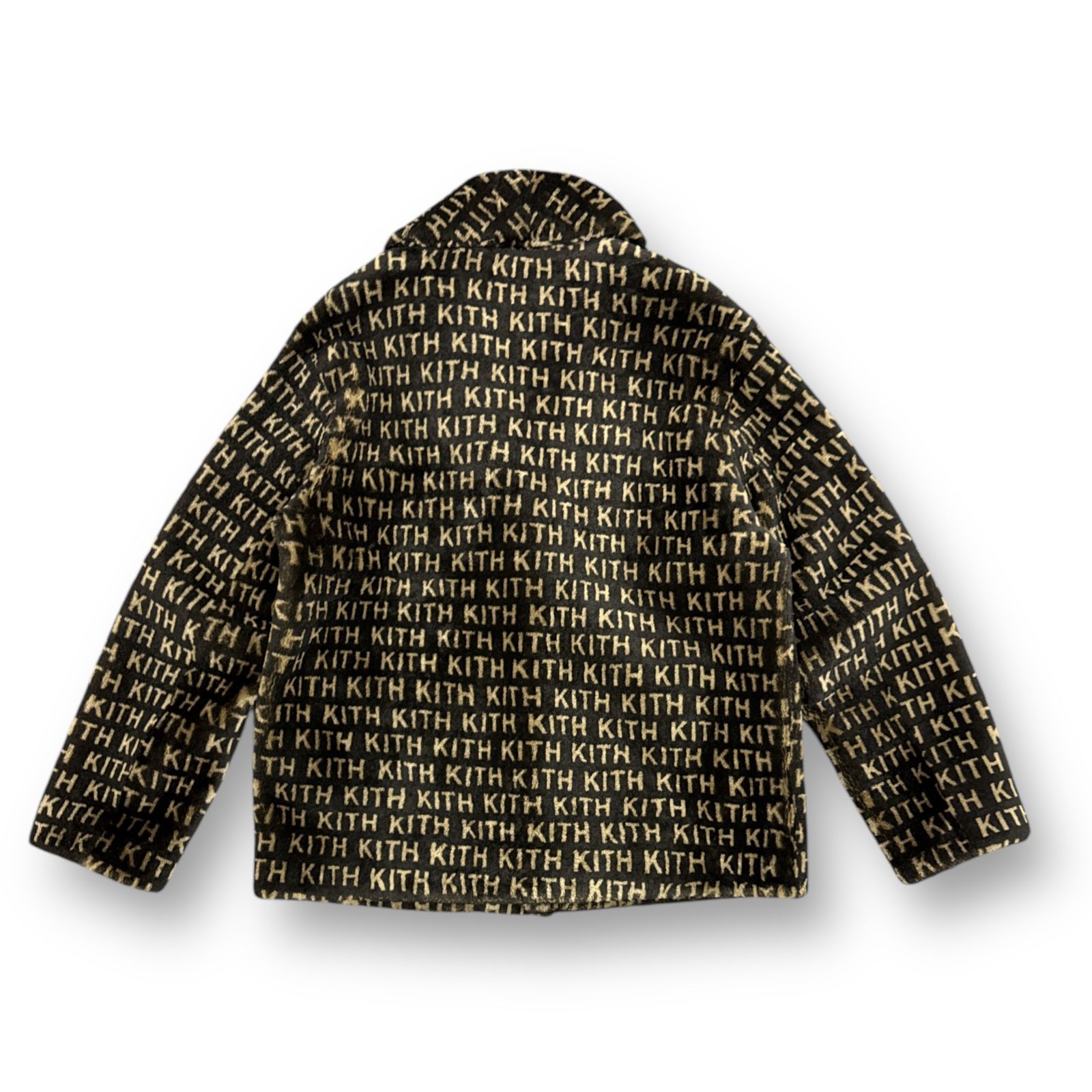 メンズ Kith Printed Shearling Short Becker Coat 国内正規 KITH Printed Shearling Short Becker Coat ラムレザー ボア