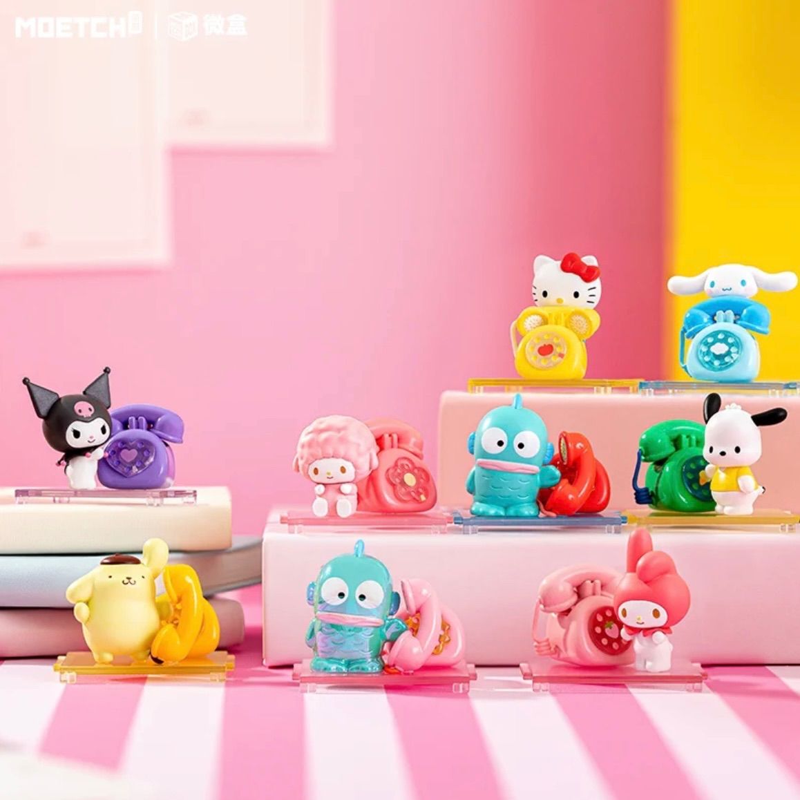 8個 セット 海外限定 MOETCH サンリオ ハートビートコール ランダム