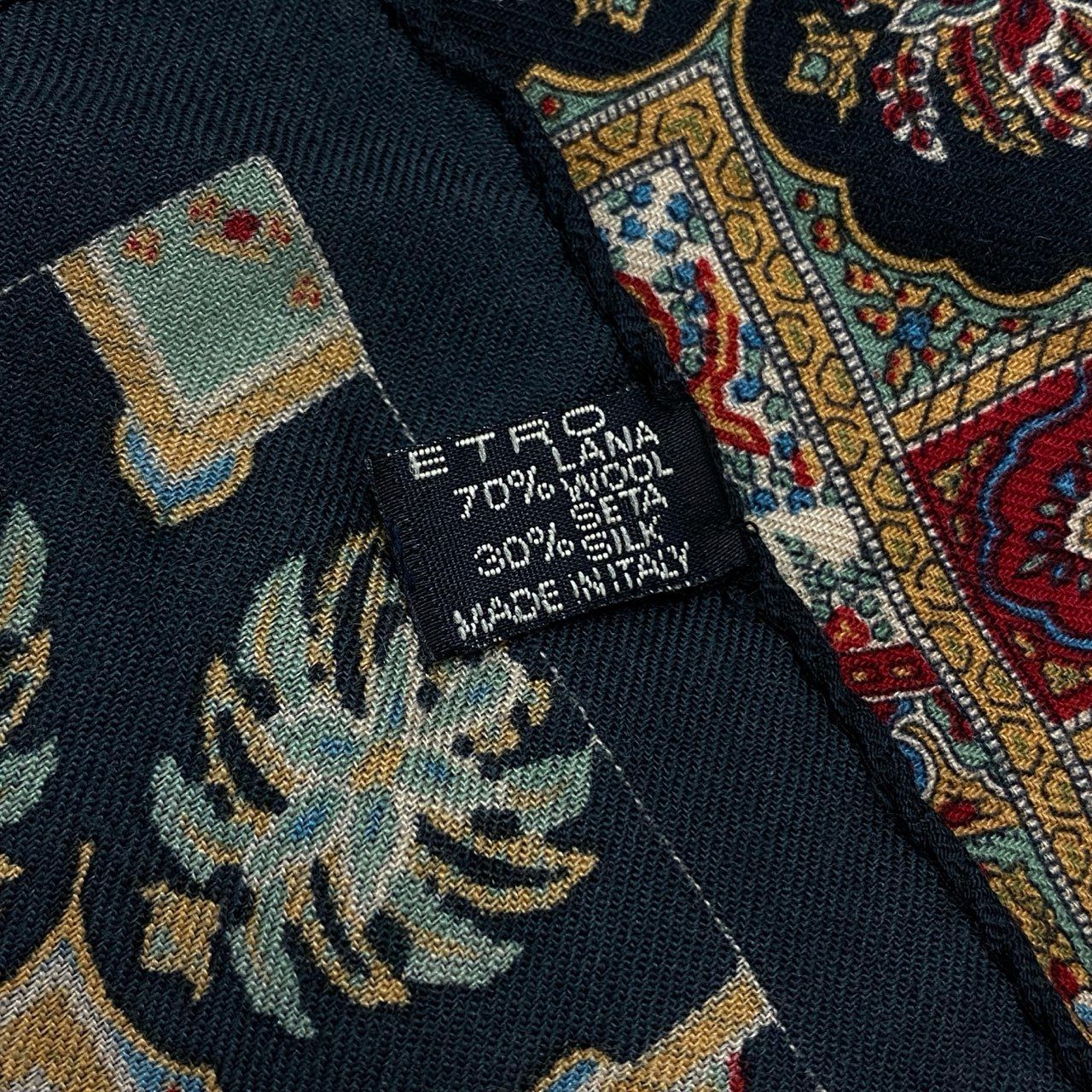 ETRO 大判ストール 未使用 美品 ETRO エトロ 大判ストール ペイズリー柄 ウール