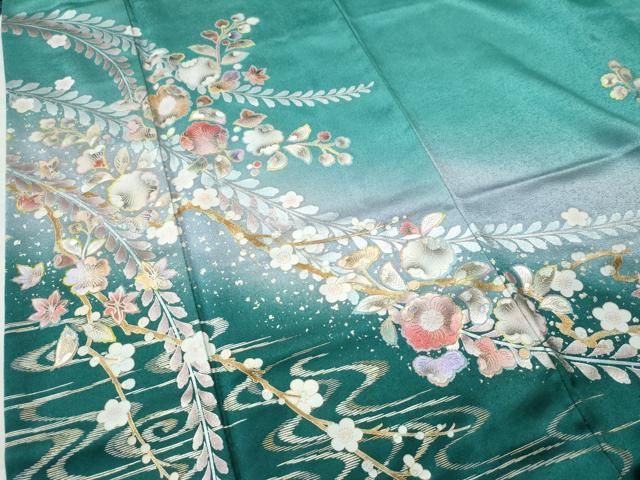 平和屋着物○訪問着 辻が花 暈し染め 金銀彩 正絹 逸品 CAAU1784yc