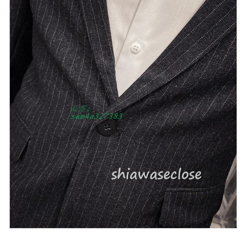 スーツメズおしゃれビジネススーツストライプカジュアルスーツ3ピーススーツフォーマルスーツスーツセットアップ洗える細身紳士服通勤結婚式