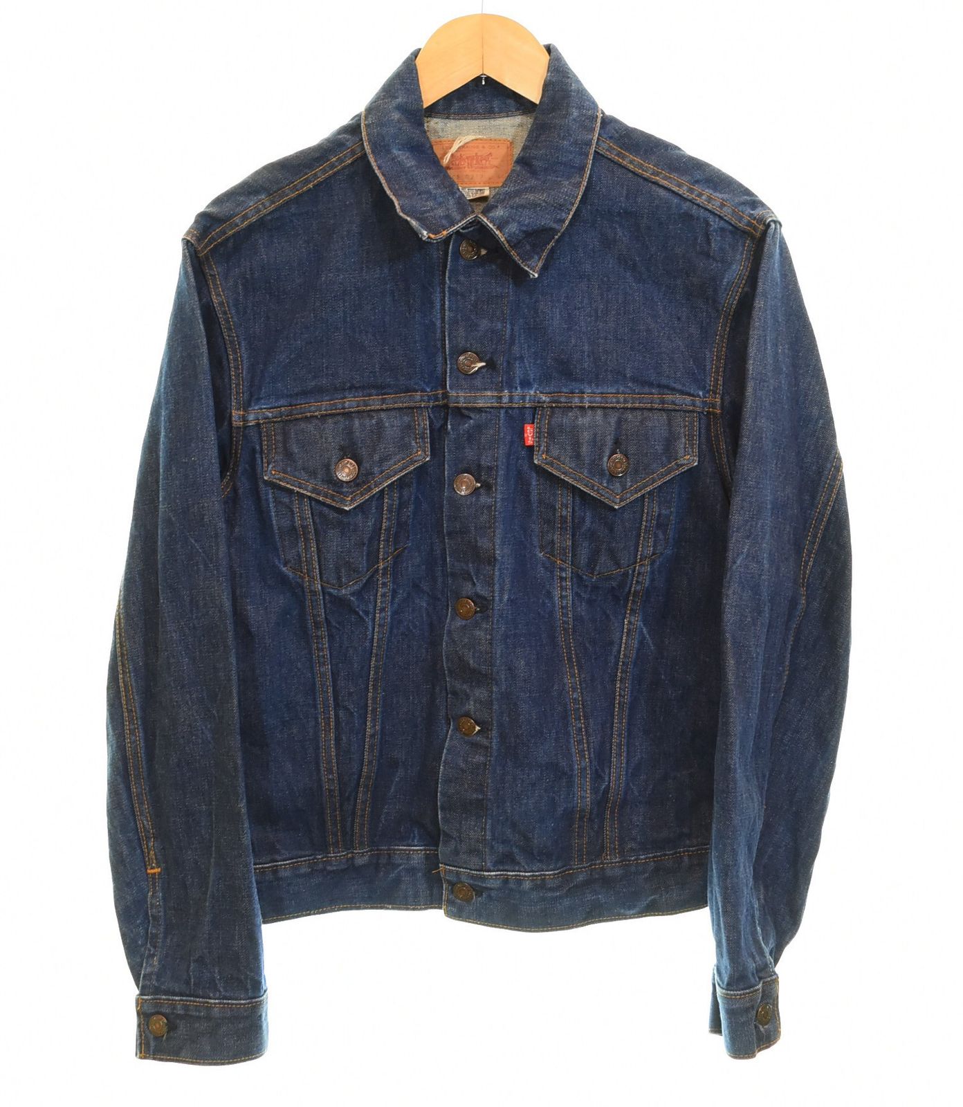 リーバイス Levi s 70 s 4th 70505 0217 ケアタグ 付き スモールe small e 濃紺 DENIM TRUCKER JACKET デニム トラッカー ジャケット 44 ジャケット ブルー 103MT-3204