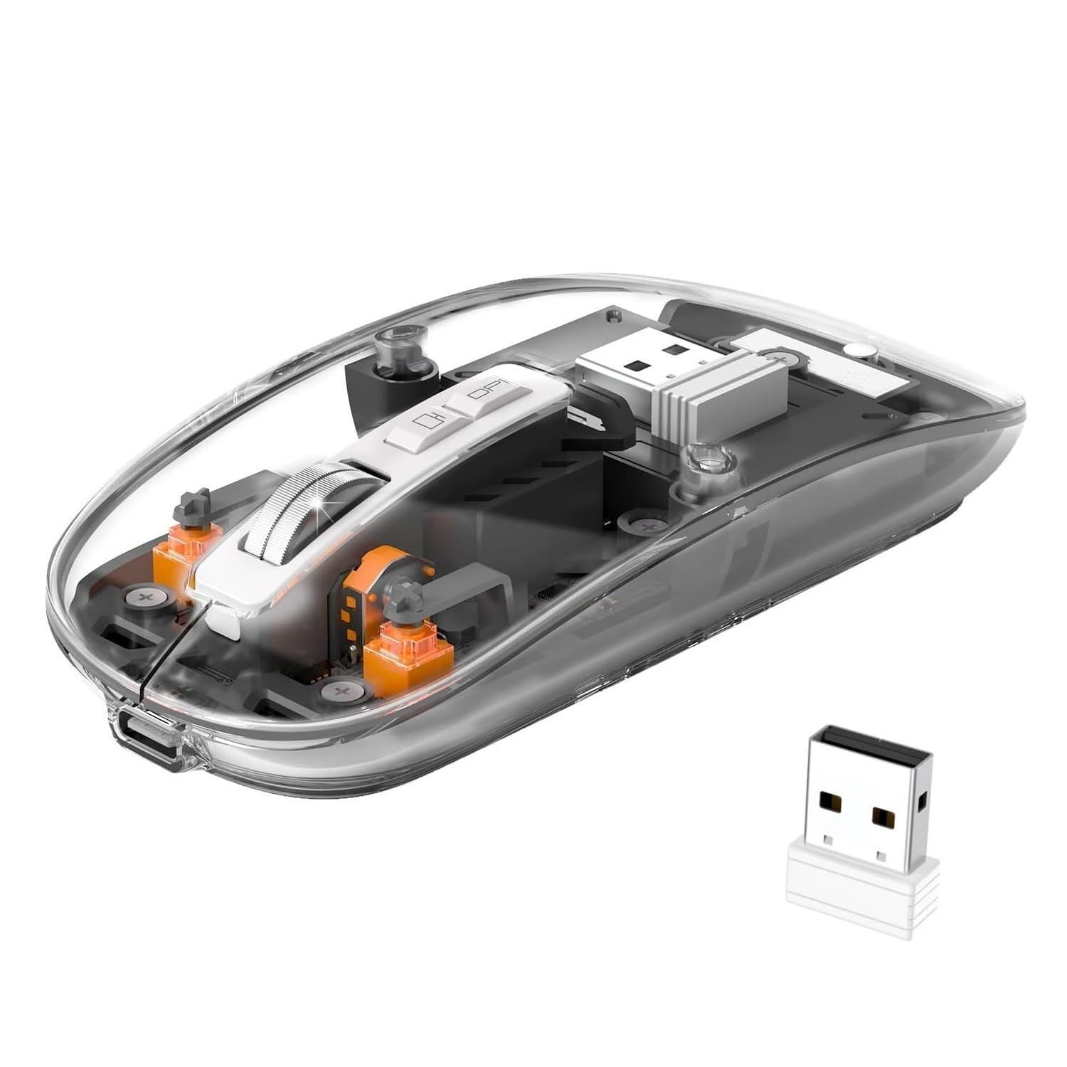 【在庫セール】DPI 調節可能 3段階 Type-C充電式 静音設計 LED 薄型 マウス 搭載 無線 WindowsMacOSiOSAndroid対応 3台同時接続 PCMacBookAirProiPad Bluetooth2.4GHz両対応 用 ワイヤレス