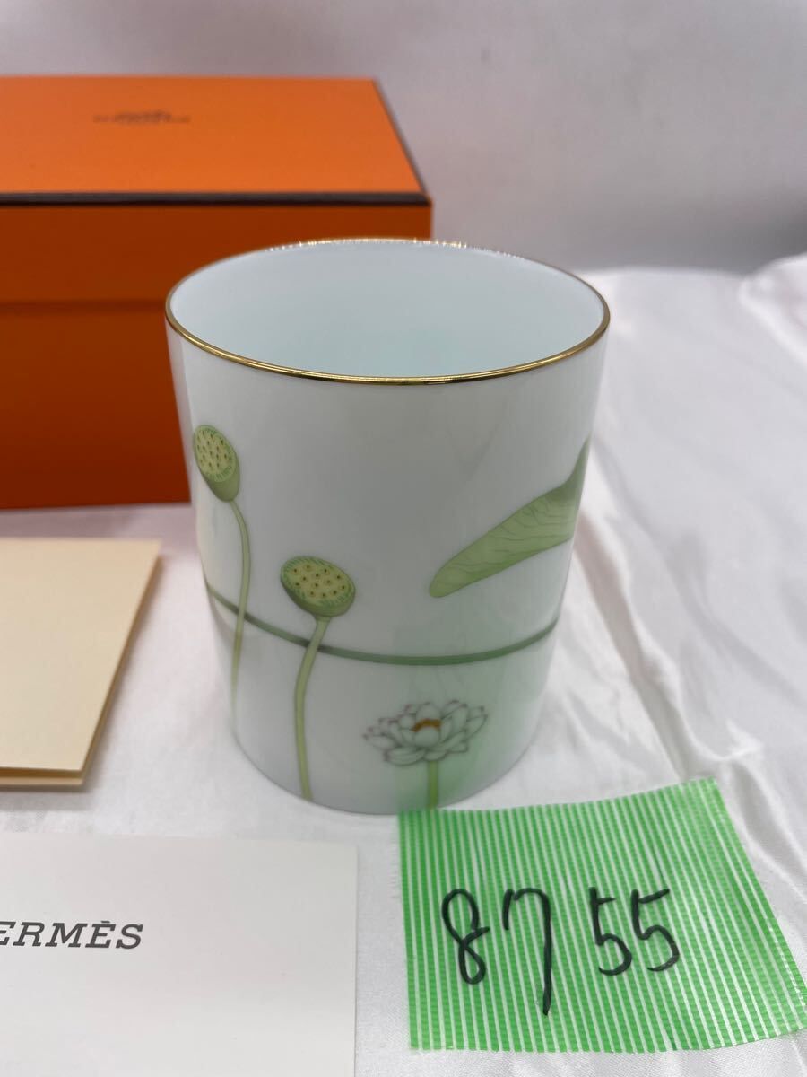 新品未使用 HERMÈS エルメス ナイルの庭 マグカップ 300ml グリーン 蓮 