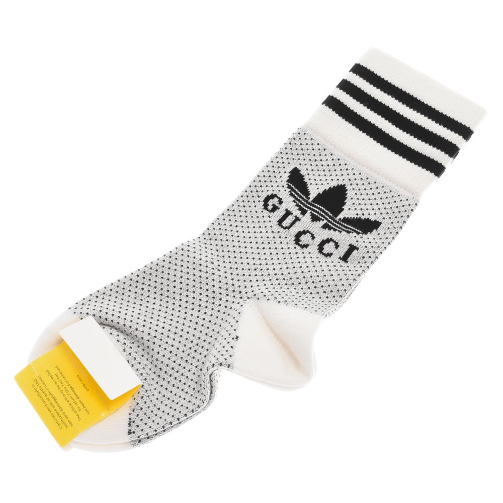 GUCCI (グッチ) ×adidasロゴジャガードデザイン ソックス 靴下