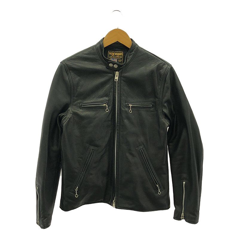 VANSON | バンソン | シングル ライダースジャケット | 40 | ブラック | メンズ