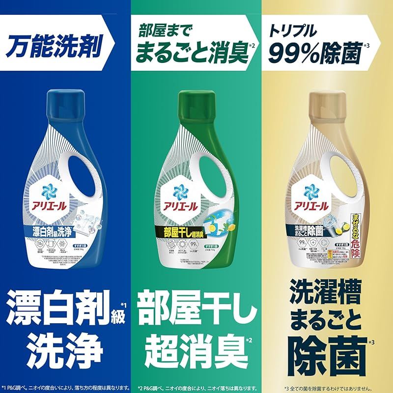 アリエール 洗濯洗剤 液体 超抗菌 漂白剤級洗浄 清潔でさわやかな香り 詰め替え 1400g×6袋 ケース品 0 SKLAD-KIRPICHA_RU