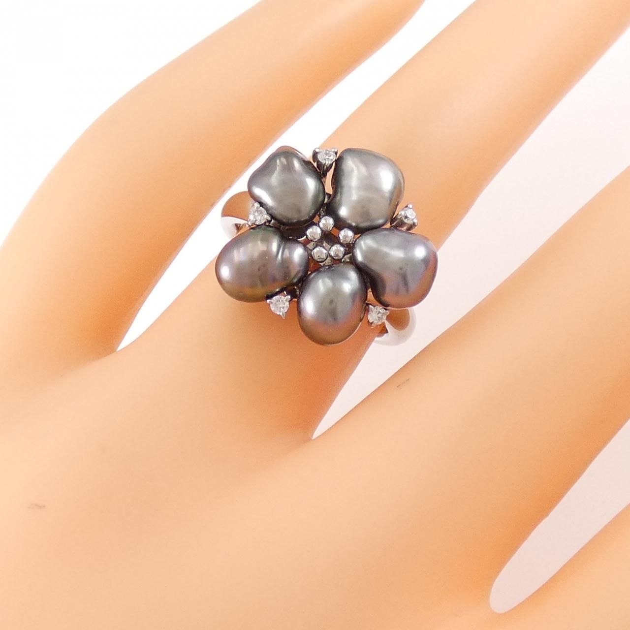 黒蝶パール リング