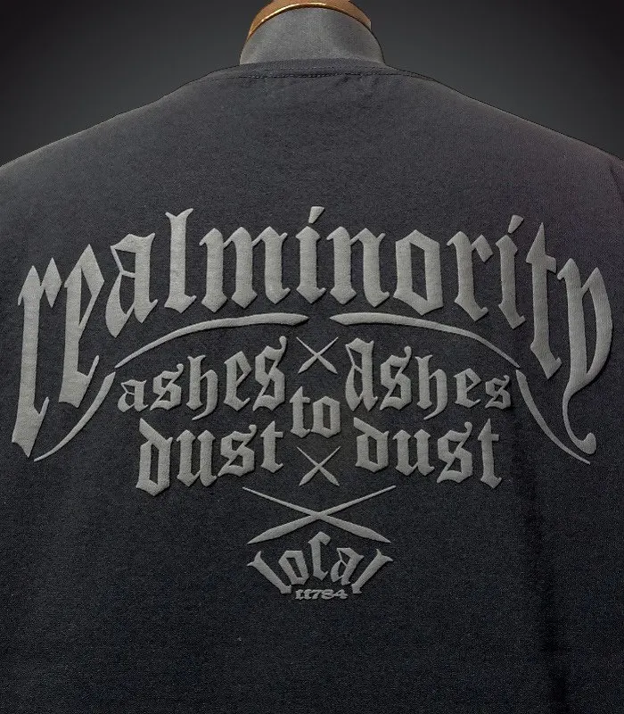 RealMinority リアルマイノリティー Tシャツ (Liveinthenow-2) 9.1oz ビッグシルエット T-shirt カラー：ブラック