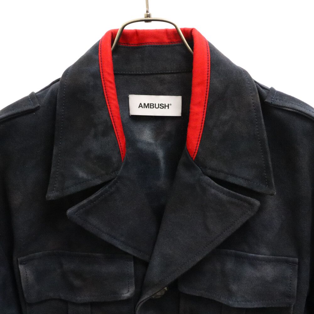 AMBUSH (アンブッシュ) 17SS SSS MILITARY TIE-DYE JACKET AMBOT-110 タイダイ染めミリタリーキャンバスジャケット  デニムジャケット ネイビー - メルカリ