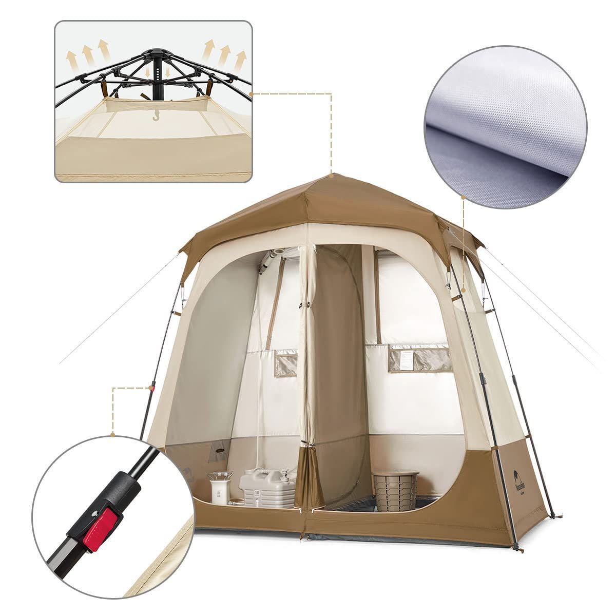 Naturehike 乾湿分離ワンタッチシャワーテント着替えテント 簡易トイレ 