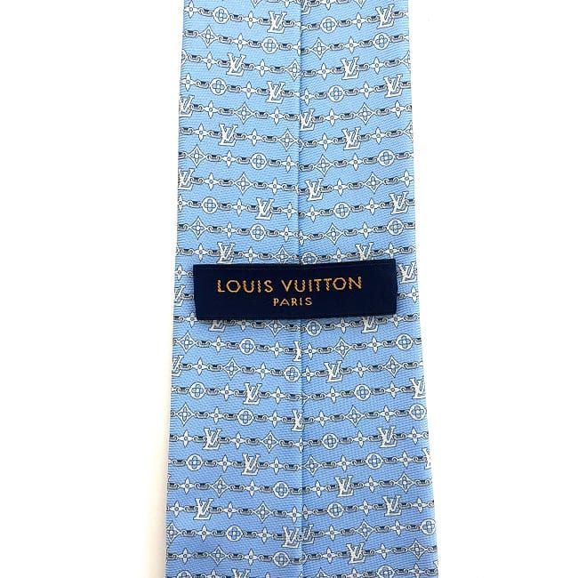 Louis Vuitton ライトブルー ネクタイ　モノグラム LOUIS VUITTON ネクタイ モノグラム ライト ブルー ルイヴィトン