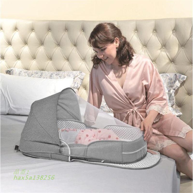 ベビーベッド ミニ 持ち運び 折りたたみ ベビーバスケット ベビー用寝具 退院 布団 軽量 新生児 寝かしつけ ベビー用品 出産祝い hax5a138256 NEXPOTALLINN_EU