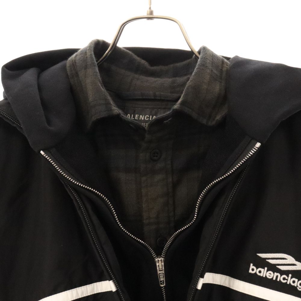 BALENCIAGA (バレンシアガ) 24SS LAYERED TRACKSUIT JACKET 773046 TNQ25  レイヤードトラックジャケットブルゾン ブラック - メルカリ