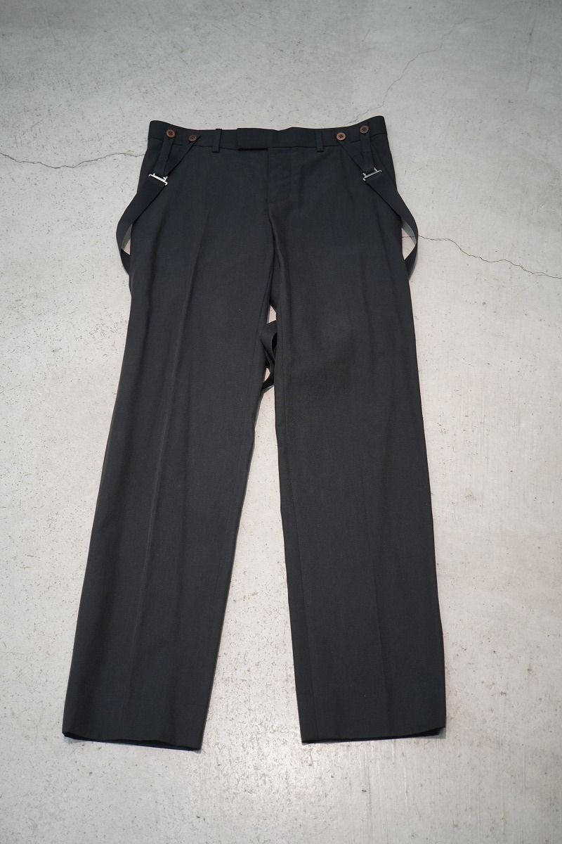 22AW FUMIKA_UCHIDA フミカウチダ FU-P-PT008 GABARDINE HARNESS SLACK ギャバジン ハーネス スラックス パンツ 黒 36 831P 4
