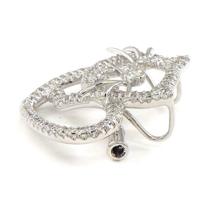 ラウンドカットダイヤモンド】 ブローチ／ペンダントトップ キャット  