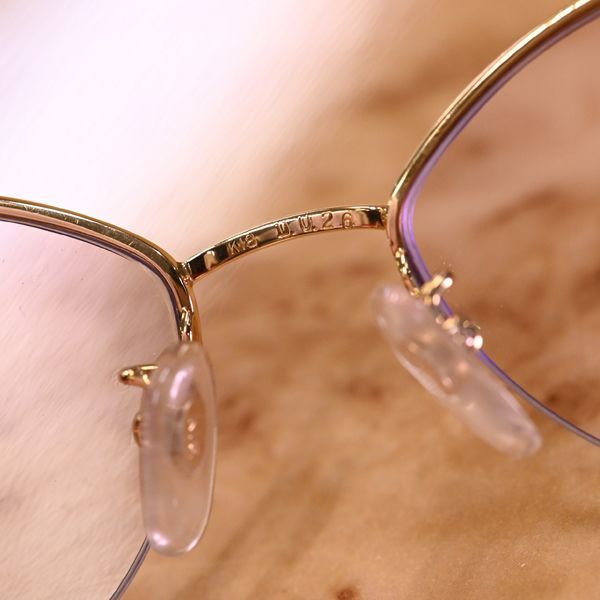 K18 鼈甲 本ベッコウ べっ甲 メガネ 眼鏡 A2 K18 鼈甲 本ベッコウ べっ甲 メガネ 眼鏡 A2