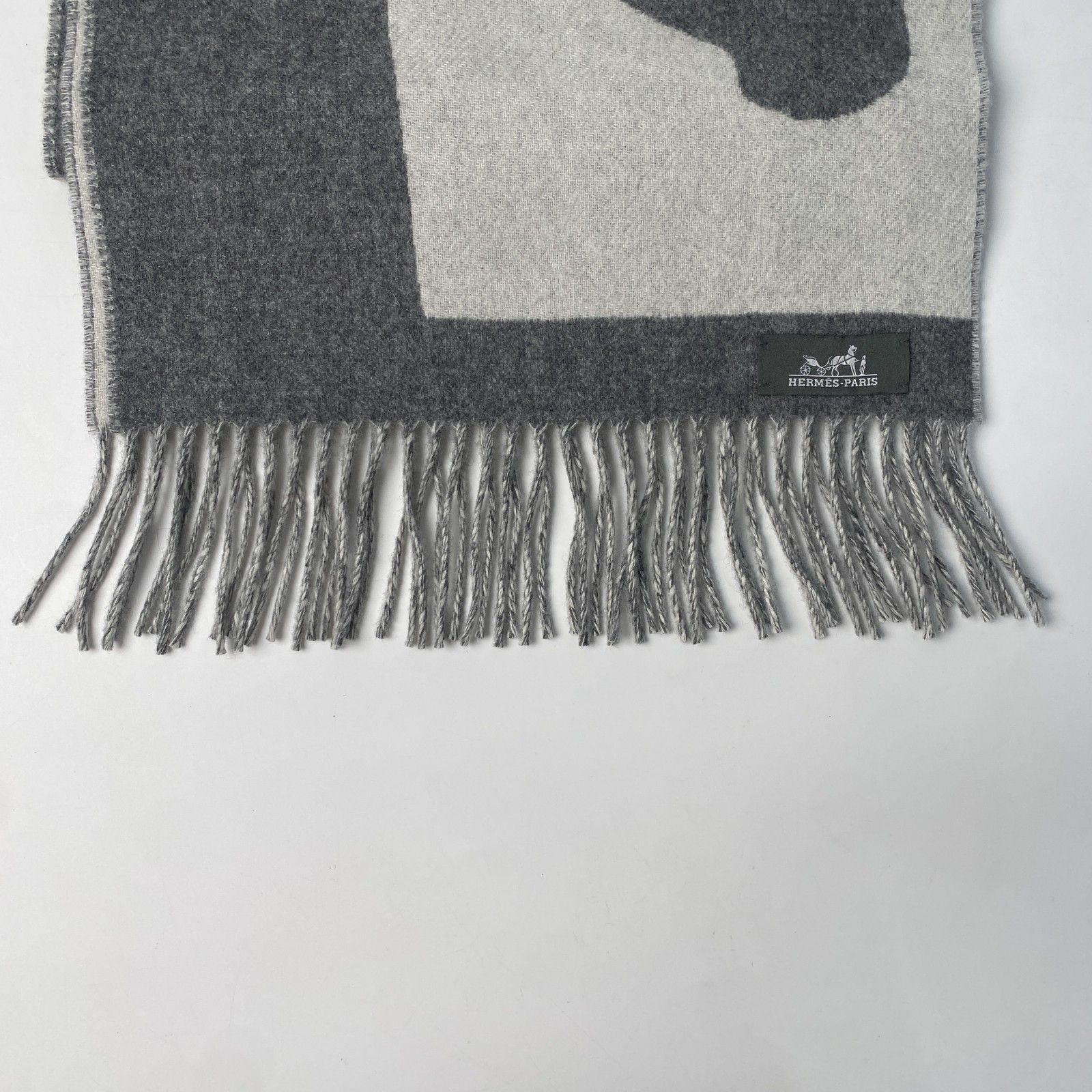 美品 エルメス HERMES レディース ラブストーリー カシミア マフラー 