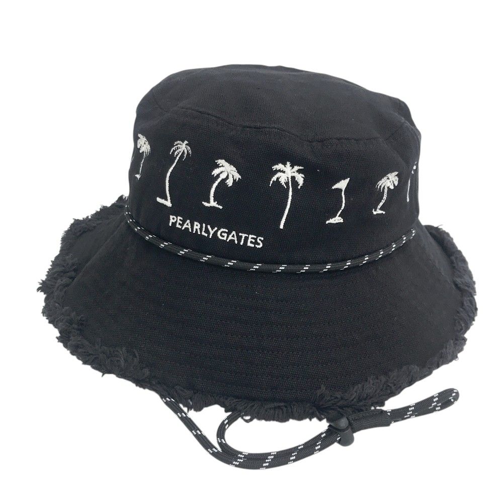 PEARLY GATES パーリーゲイツ モデル ハット ヤシの木刺繍 ブラック系 FR 240101525111 ゴルフウェア ストスト